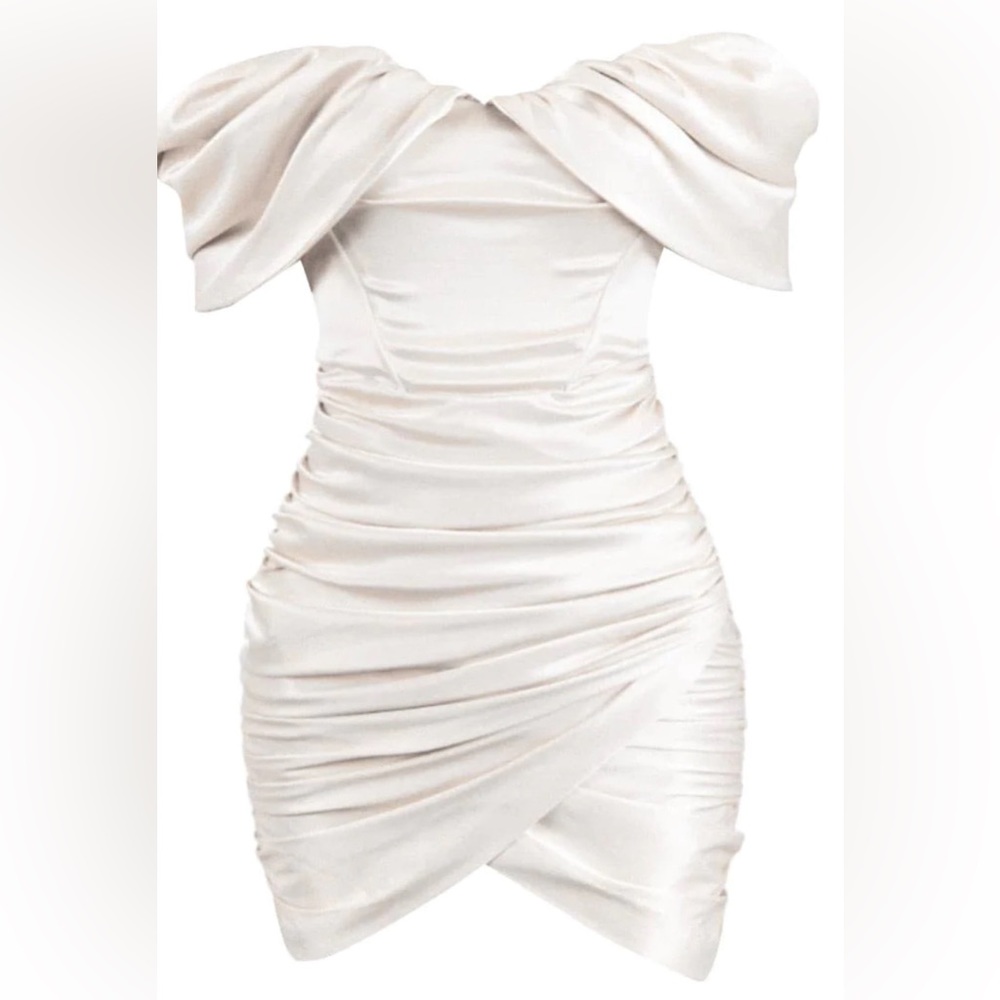 DIVINE SATIN CORSET DRESS - IVORY